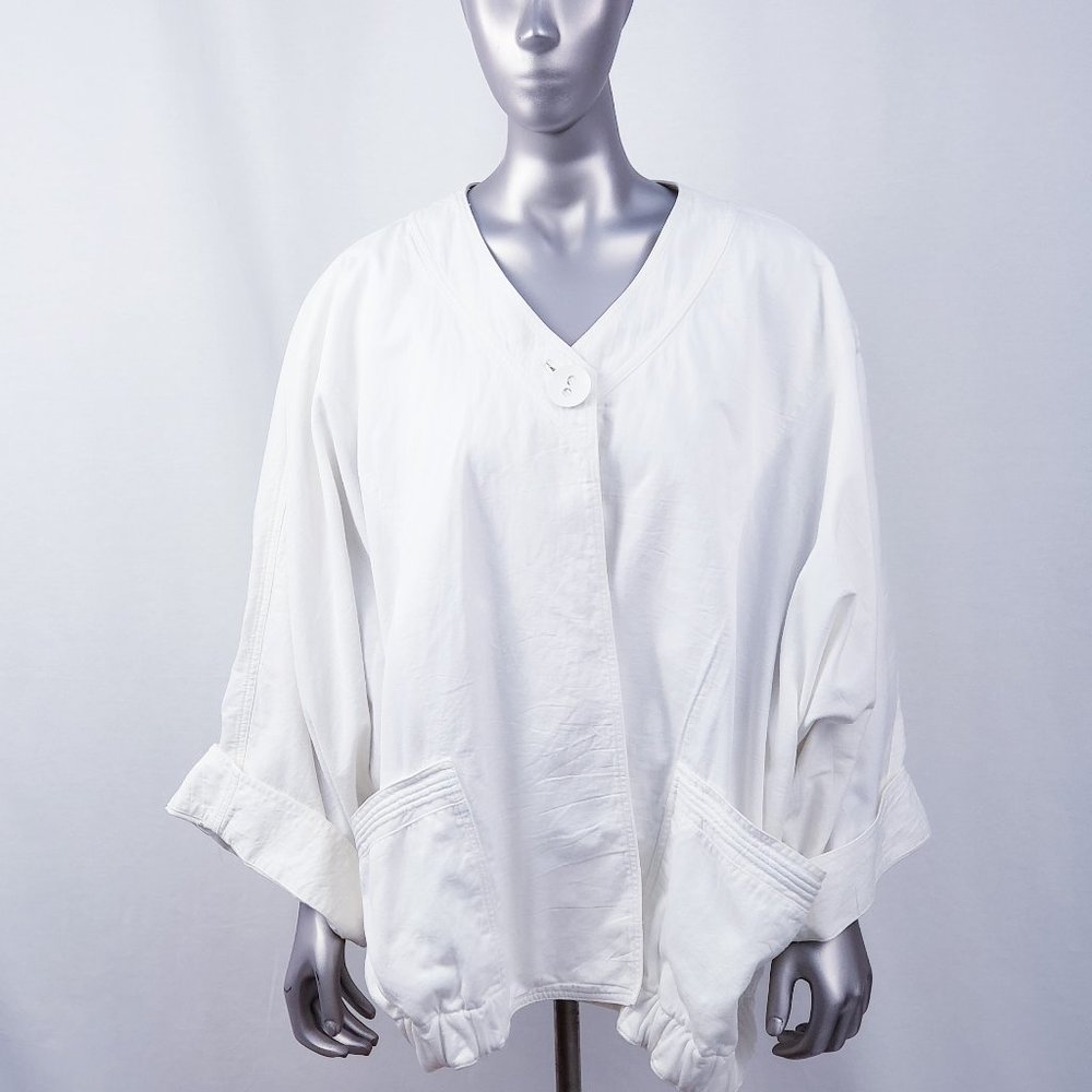 Vintage white denim cotton summersummer jacket